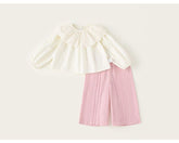 طقم خريفي مستورد مع ياقة دانتيل